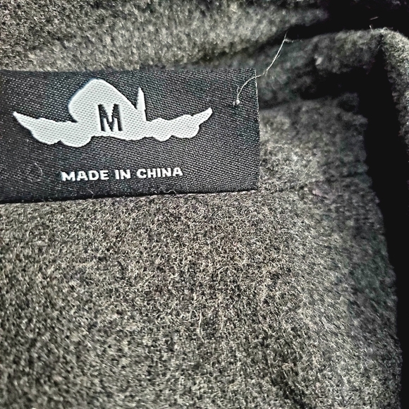 Fly Society Button Down Wool Blend Shirt Dark Grey Size M - Picture 4 of 4